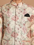 Men's Beige Printed Jacket